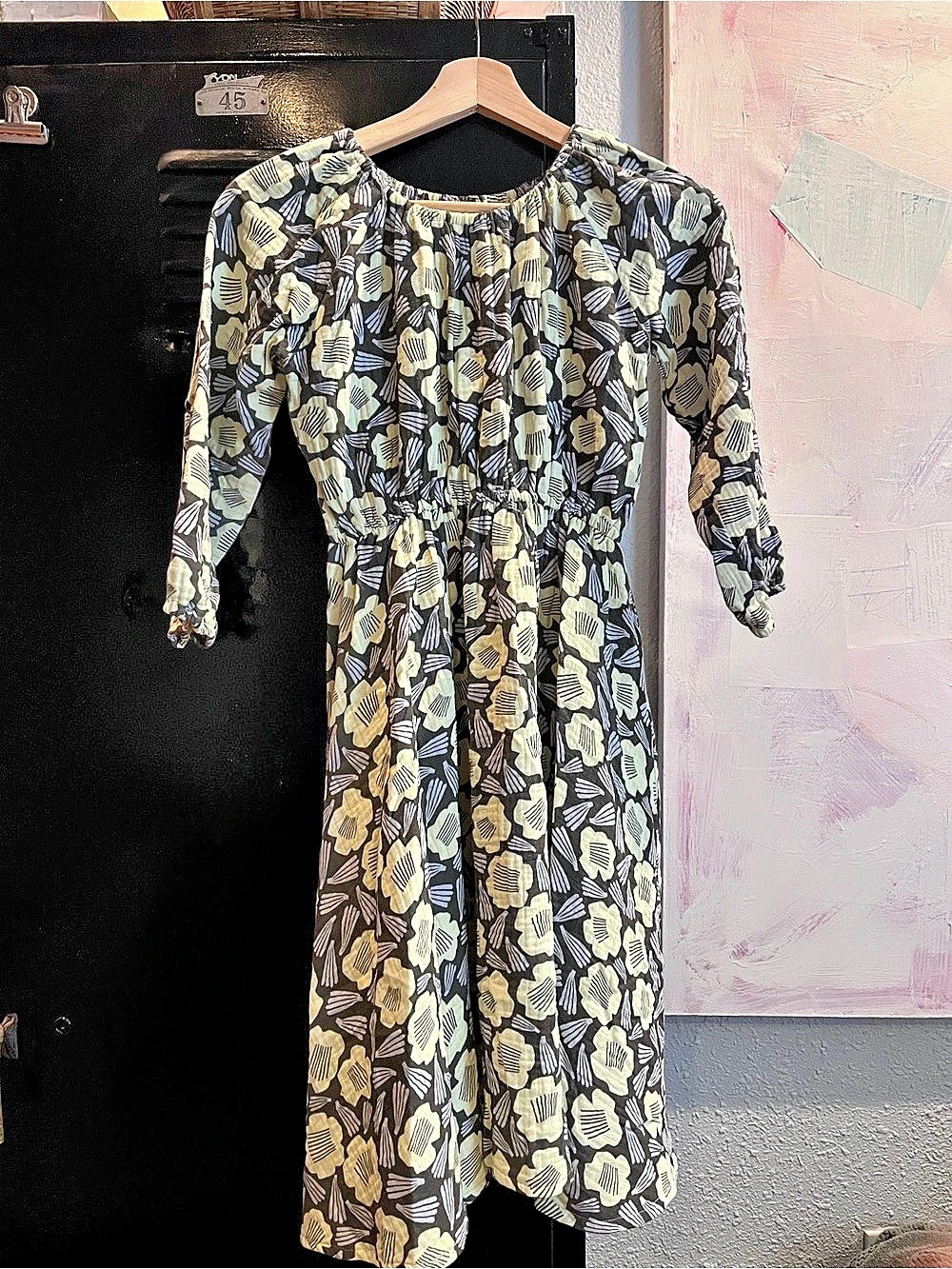 Alice + Ames Abstract Floral Maxi Dress Size Girls 10